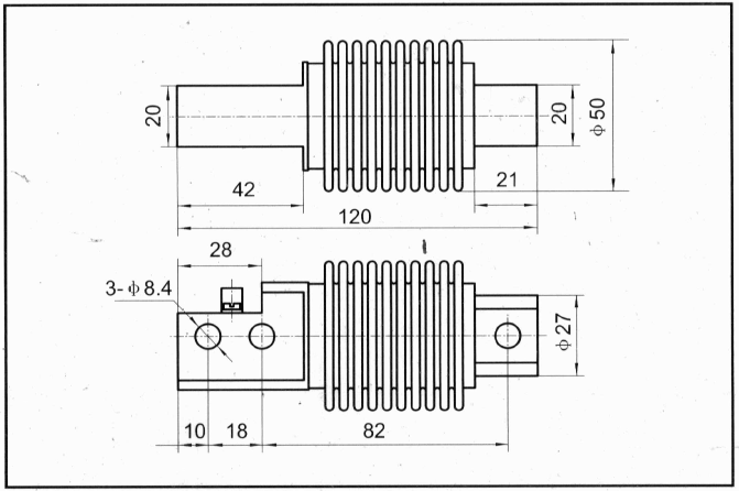 bellow Loadcell dimensional sketch